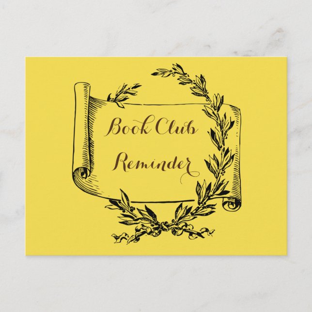 Carte postale Reminder Club Book (Devant)