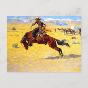 Carte Postale Remington Old West Horse et Cowboy