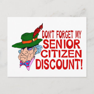 Carte Postale Remise aux seniors