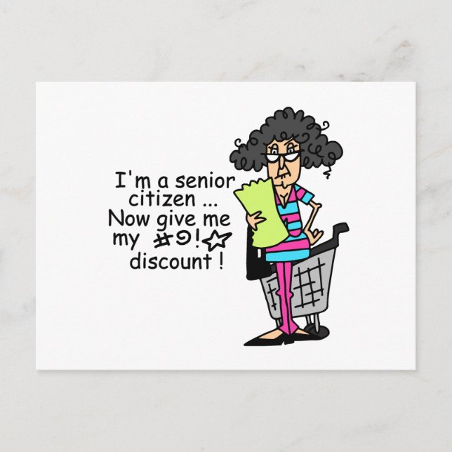 Carte Postale Remise aux seniors (Devant)