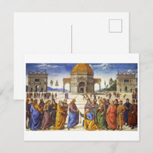 Carte Postale Remise des Clés Pietro Perugino