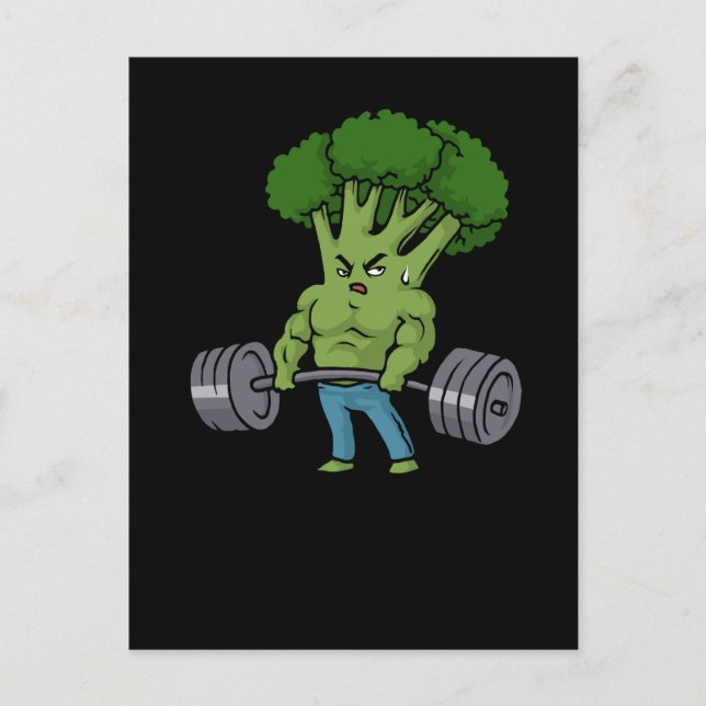 Carte Postale Remise en forme Broccoli Gym Fitness Cadeau Bodybu (Devant)