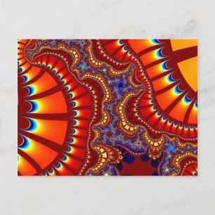 Carte Postale Remix rouge et orange