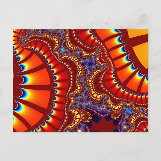 Carte Postale Remix rouge et orange (Devant)