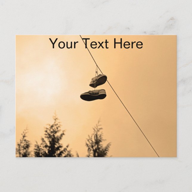 Carte Postale Remorquage de chaussures personnalisable (Devant)