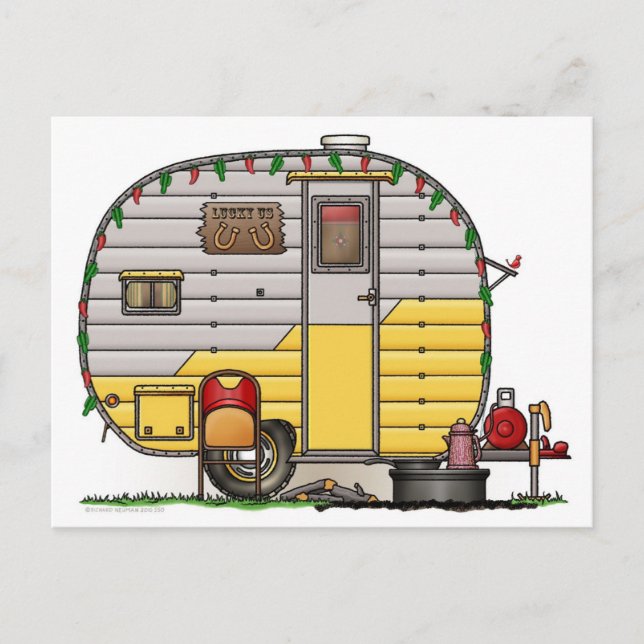 Carte Postale Remorque de Little Western Camper (Devant)
