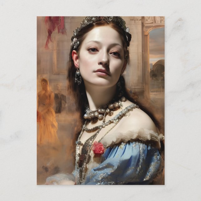 Carte postale Renaissance Portrait Peinture Femme (Devant)