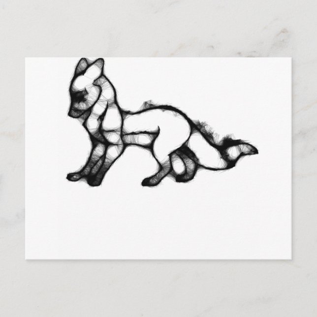 Carte Postale renard (Devant)