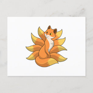 Carte Postale Renard à 9 queues de renard