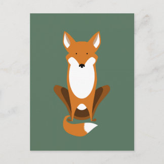 Carte Postale Renard assis