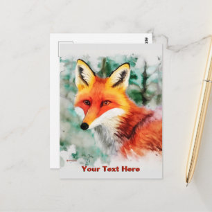 Carte Postale Renard blanc