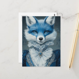 Carte Postale Renard Bleu