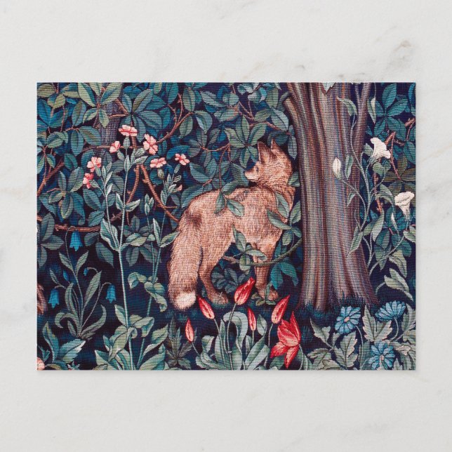 Carte Postale Renard dans la forêt, William Morris (Devant)
