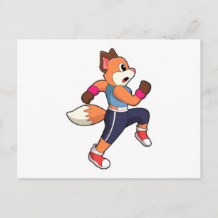 Carte Postale Renard en course