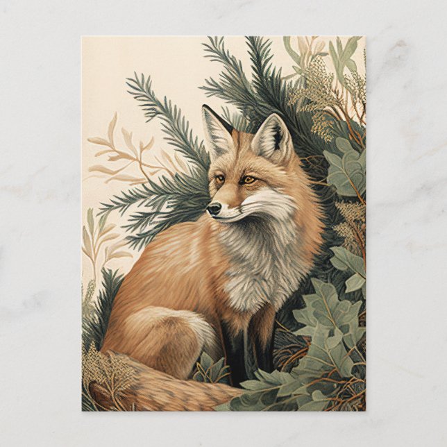 Carte Postale Renard Rouge (Devant)