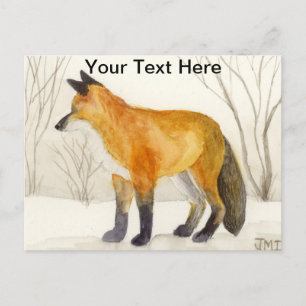 Carte Postale Renard Rouge