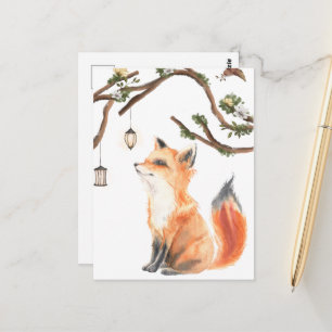 Carte Postale Renard Rouge Adorable