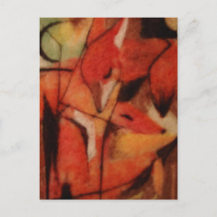 Carte Postale Renards rouges