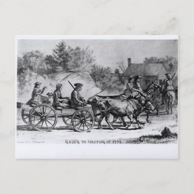 Carte Postale Rencontre en 1776, 1876 (Devant)