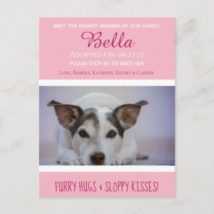 Carte Postale Rencontrez Le Nouveau Membre "New Pet" Faire-part
