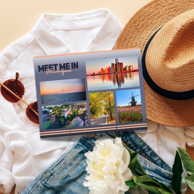 Carte Postale Rencontrez-Moi Au Michigan ( Birthday Depot
Cityscape Charm: Detroit's Impressions Postcard)