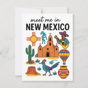 Carte Postale Rencontrez-Moi Au Nouveau-Mexique Sud-Ouest Zia Mo