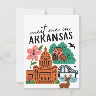 Carte Postale Rencontrez-moi dans l'Arkansas Sud des États-Unis 