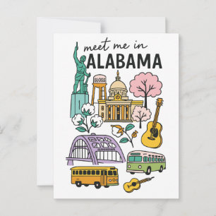 Carte Postale Rencontrez-moi en Alabama Lieux Iconiques Voyage