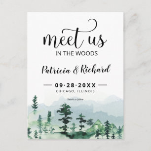 Carte Postale Rencontrez-Nous Dans Les Bois Mariage Extérieur En