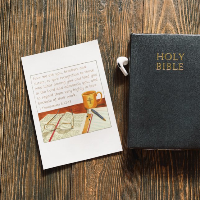 Carte Postale Rendre hommage au pasteur lors de l'appréciation (Créateur téléchargé)