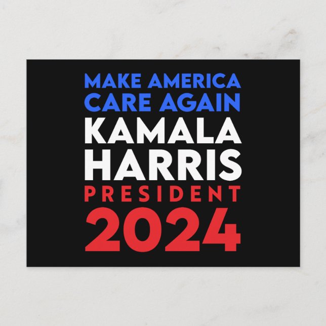 Carte Postale Rendre l'Amérique à l'écoute Harris Président 2024 (Devant)