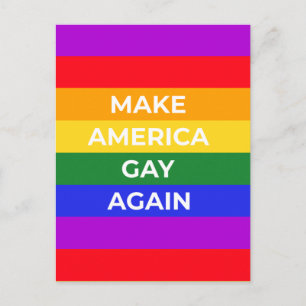 Carte Postale Rendre l'Amérique homosexuelle