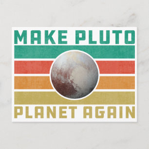 Carte Postale Rendre l'astronomie spatiale rétro à Pluto Planet