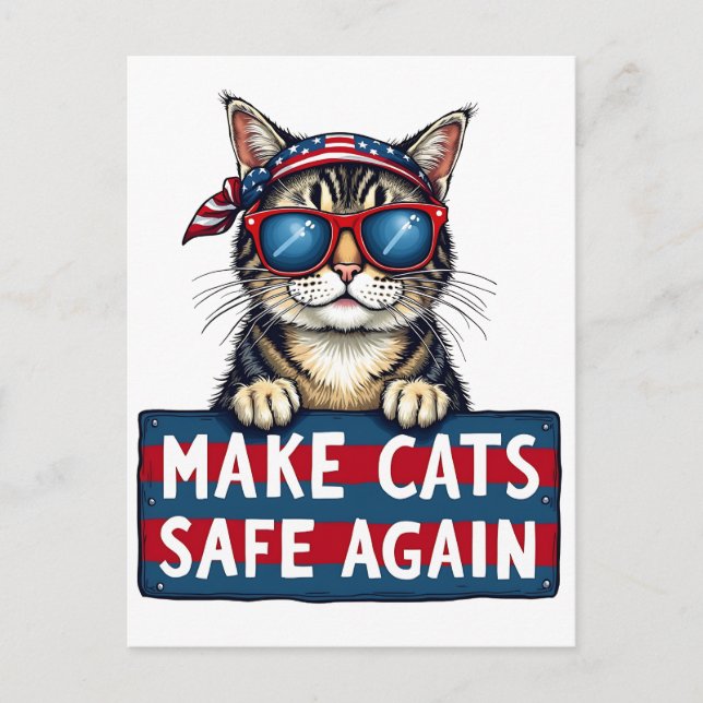 Carte Postale Rendre les chats en sécurité, une fois de plus, le (Devant)