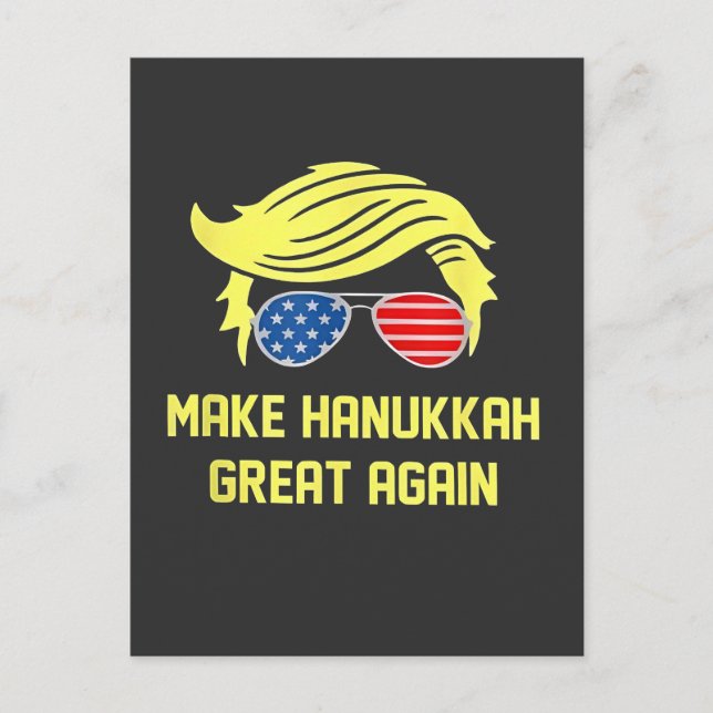 Carte Postale Rendre sa grandeur à Hanoukka Trump juif (Devant)