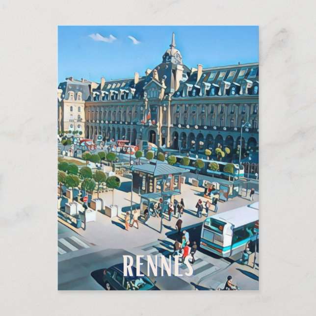 Carte Postale Rennes Photo Vintage  (Devant)