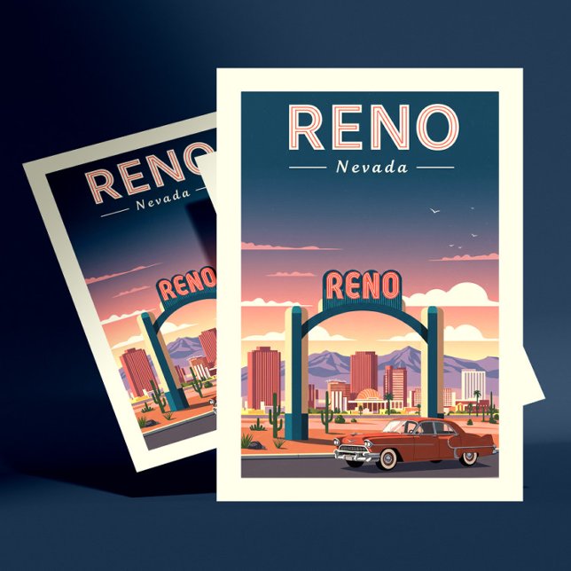 Carte Postale Reno Nevada rétro (Créateur téléchargé)