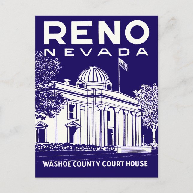 Carte Postale Reno Nevada vintage (Devant)