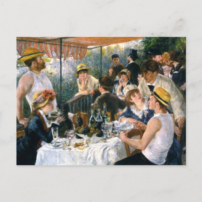 Carte postale Renoir, "Déjeuner de la fête nautiqu (Devant)