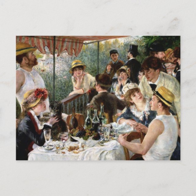 Carte Postale Renoir : Déjeuner de la fête nautique (Devant)