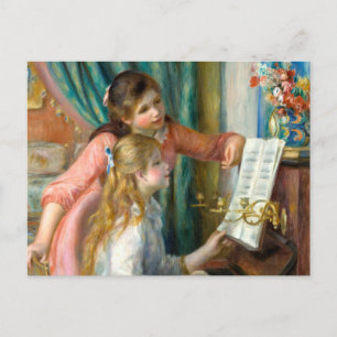 Carte Postale Renoir Girls at the Piano Impressionism Painting