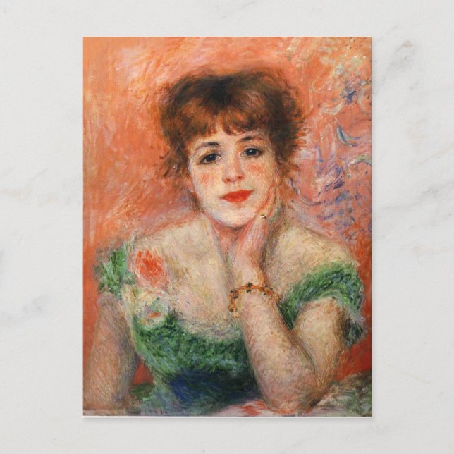 Carte Postale Renoir Jean Samary en robe basse (Devant)