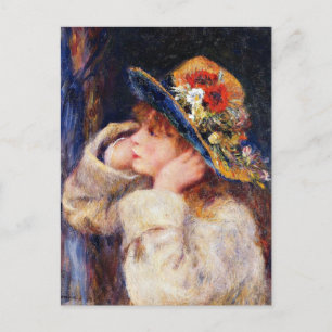 Carte Postale Renoir - Jeune Fille au Chapeau 