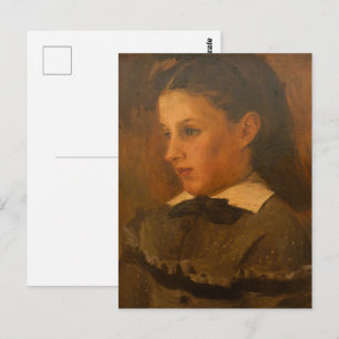 Carte Postale Renoir - Jolie fille Portrait Art
