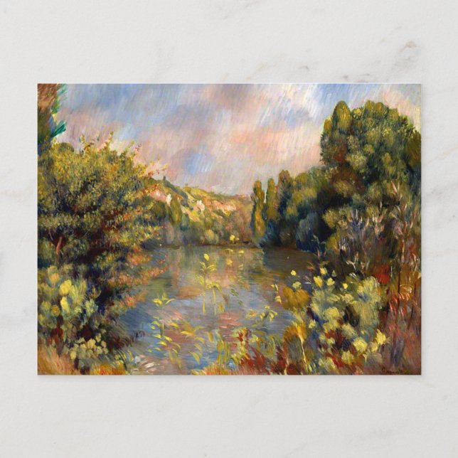Carte Postale Renoir - Lakeside, paysage (Devant)
