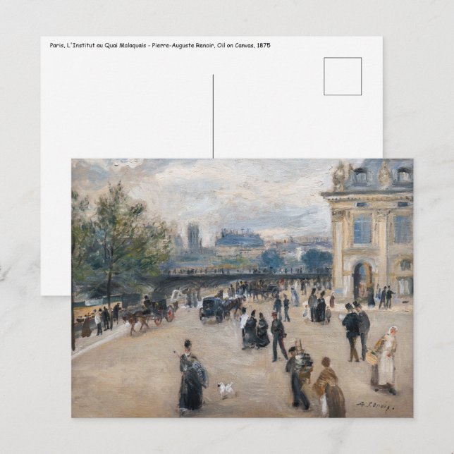Carte Postale Renoir - Paris, Institut au Quai Malaquais (Devant / Derrière)