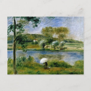 Carte Postale Renoir - Paysage, Les rives de la rivière