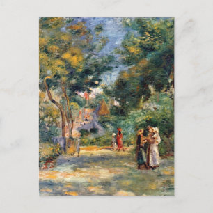 Carte Postale Renoir, personnages dans un jardin