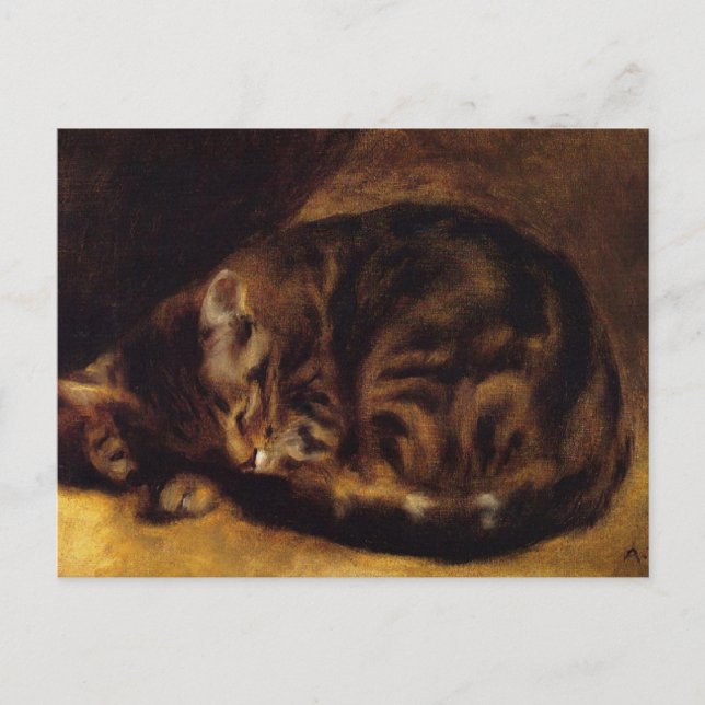 Carte postale Renoir Sleeping Cat (Devant)