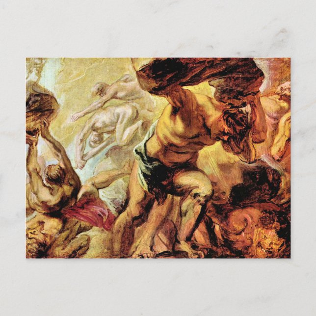 Carte Postale Renversement des Titans par Paul Rubens (Devant)